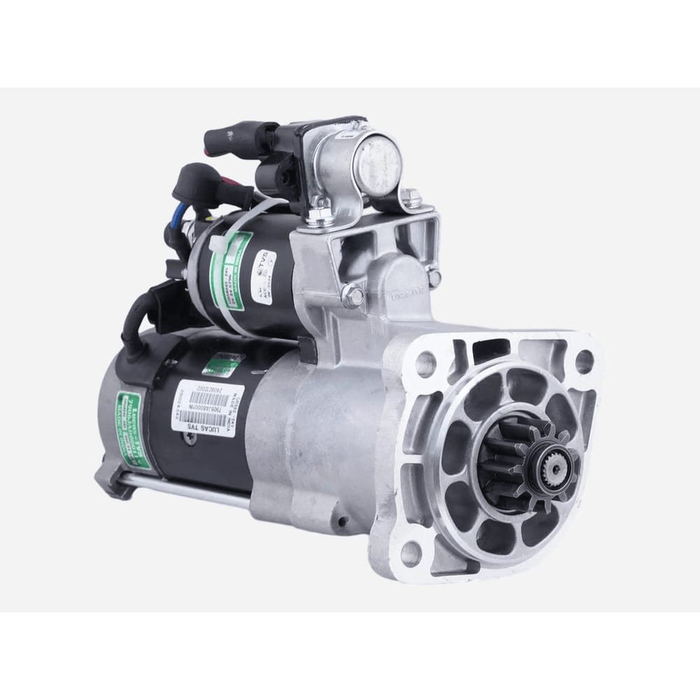 Lucas TVS starter motor assembly with solenoid and drive housing