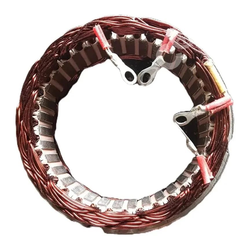 Copper alternator stator winding with output leads