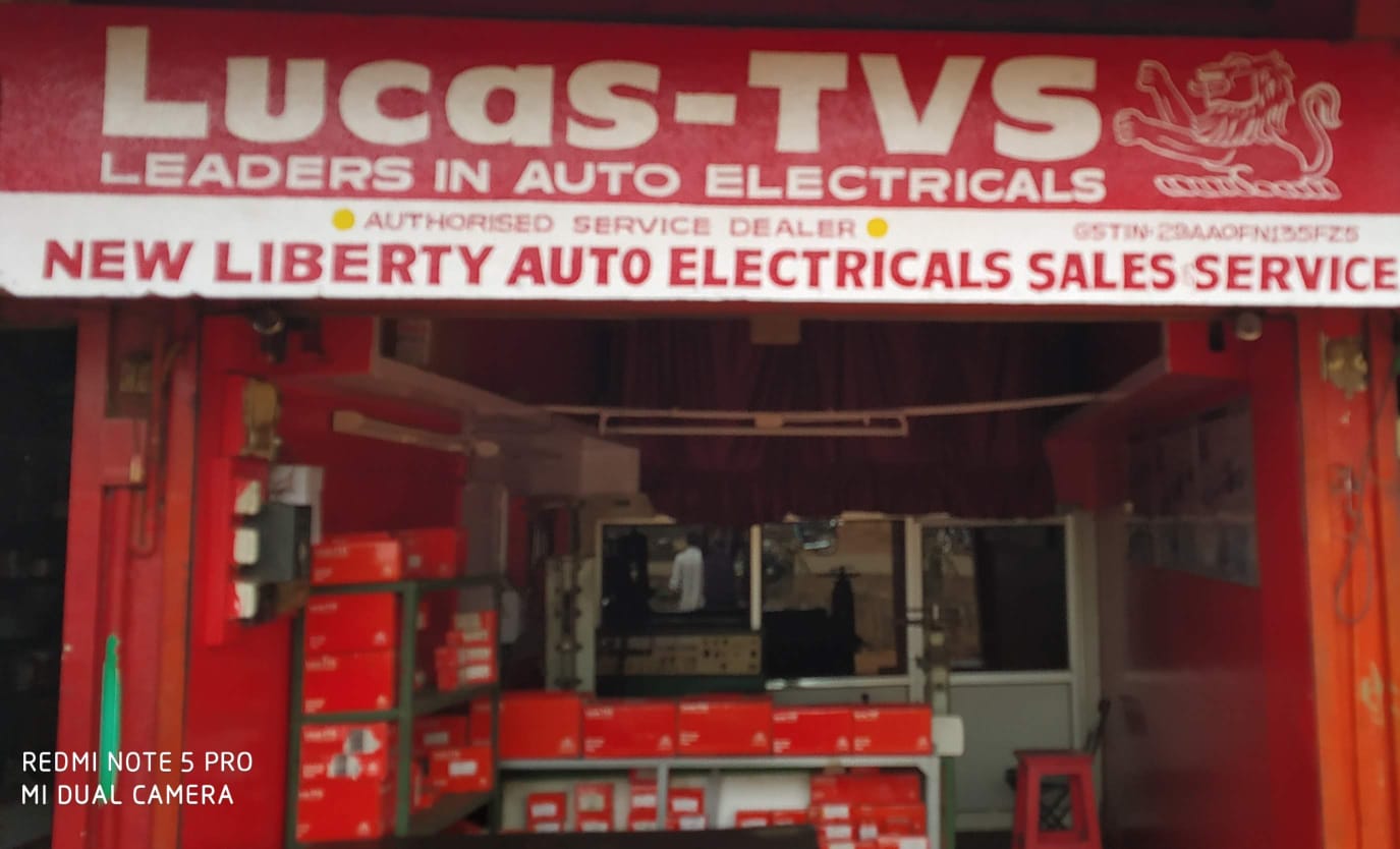 New Liberty Auto Electricals Lucas TVS shopfront serving Hindalga, Belagavi